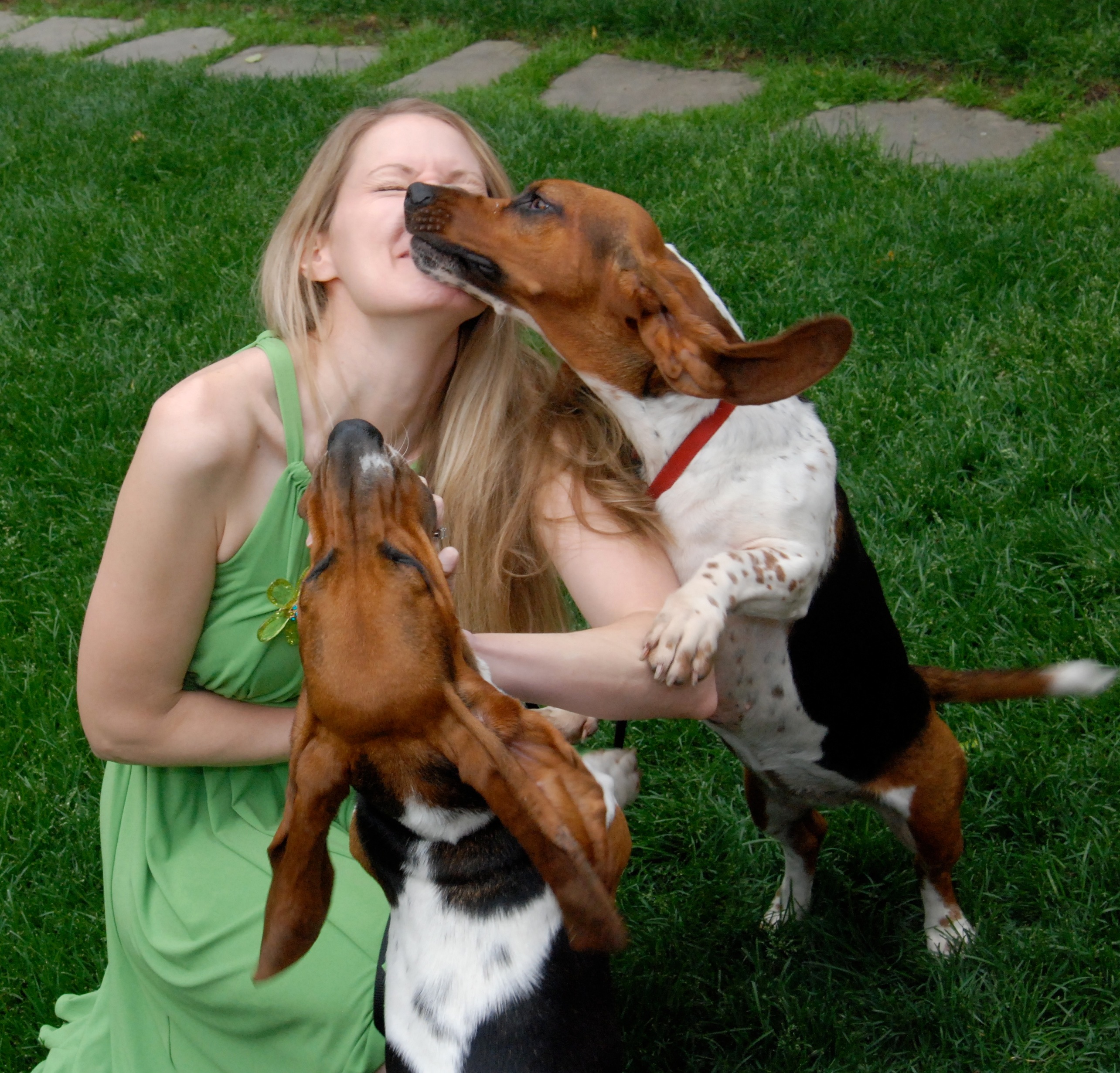 Eileen Kelly and her dogs